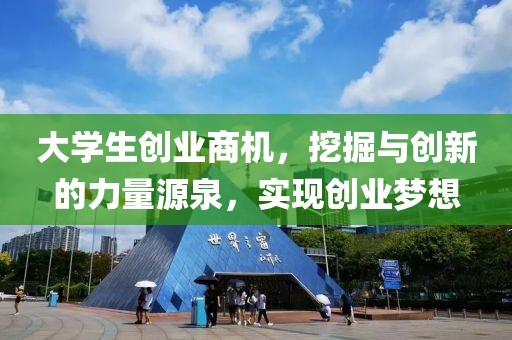 大学生创业商机，挖掘与创新的力量源泉，实现创业梦想