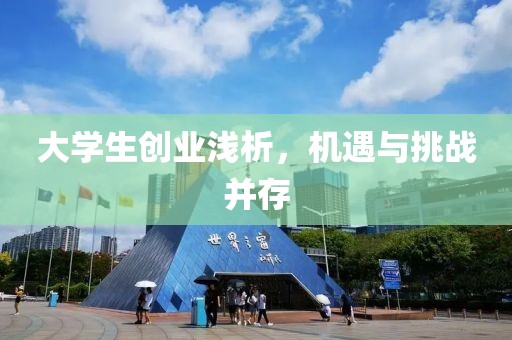 大学生创业浅析，机遇与挑战并存