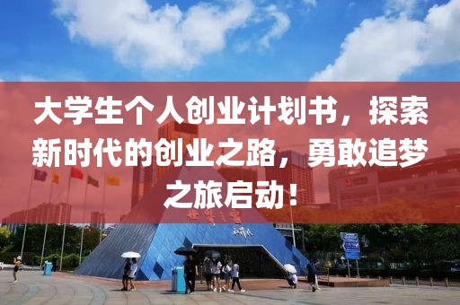 大学生个人创业计划书，探索新时代的创业之路，勇敢追梦之旅启动！