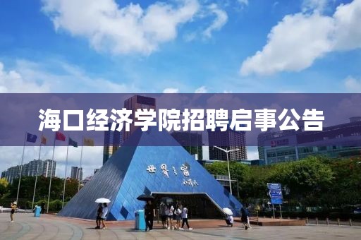 海口经济学院招聘启事公告