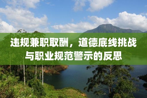 违规兼职取酬，道德底线挑战与职业规范警示的反思